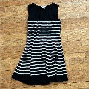 Bar III Black and White Fit and Flare dress
